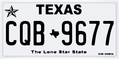 TX license plate CQB9677