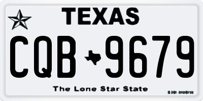 TX license plate CQB9679