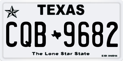 TX license plate CQB9682