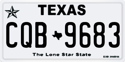 TX license plate CQB9683
