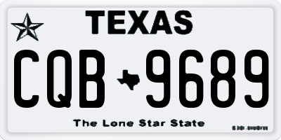TX license plate CQB9689