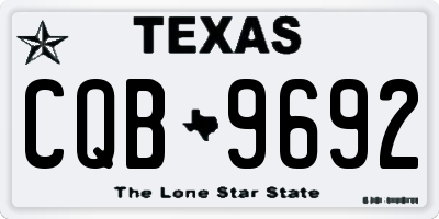 TX license plate CQB9692