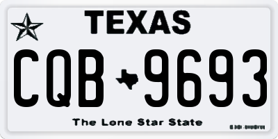 TX license plate CQB9693