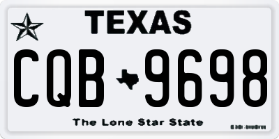 TX license plate CQB9698