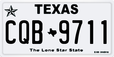 TX license plate CQB9711