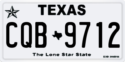 TX license plate CQB9712