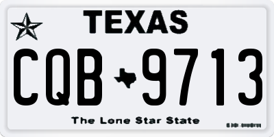 TX license plate CQB9713