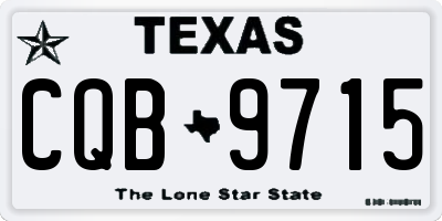 TX license plate CQB9715