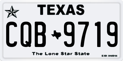 TX license plate CQB9719