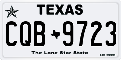 TX license plate CQB9723