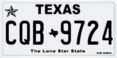 TX license plate CQB9724