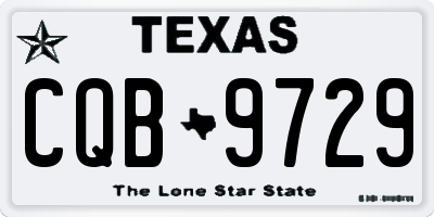 TX license plate CQB9729