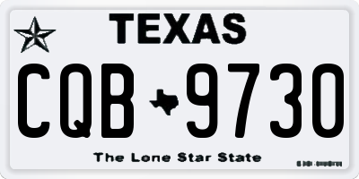 TX license plate CQB9730