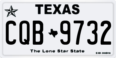 TX license plate CQB9732