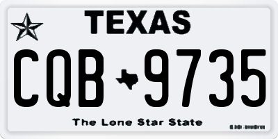 TX license plate CQB9735
