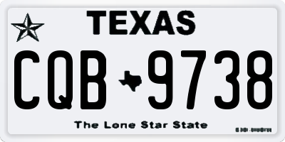 TX license plate CQB9738