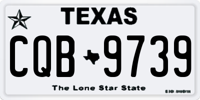 TX license plate CQB9739