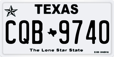 TX license plate CQB9740