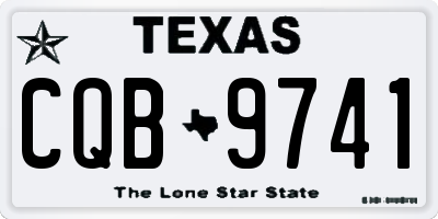 TX license plate CQB9741