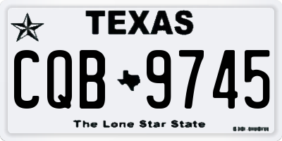 TX license plate CQB9745