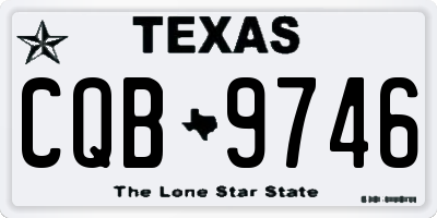 TX license plate CQB9746