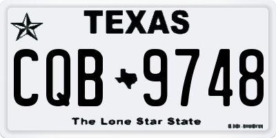 TX license plate CQB9748