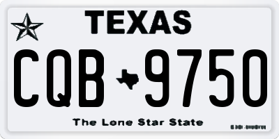 TX license plate CQB9750