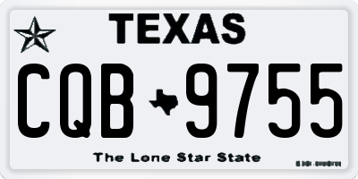 TX license plate CQB9755