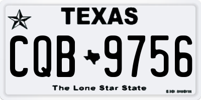TX license plate CQB9756