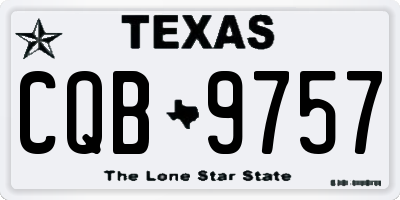 TX license plate CQB9757