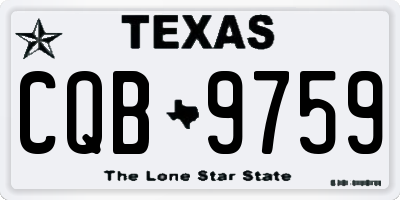 TX license plate CQB9759
