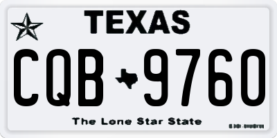 TX license plate CQB9760
