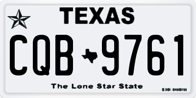 TX license plate CQB9761