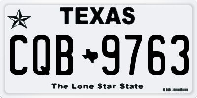 TX license plate CQB9763