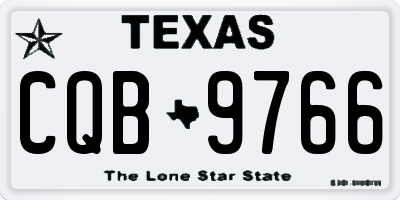 TX license plate CQB9766