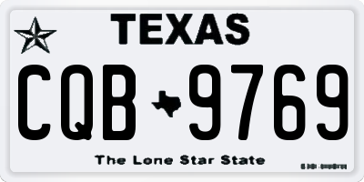 TX license plate CQB9769
