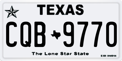 TX license plate CQB9770
