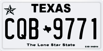 TX license plate CQB9771