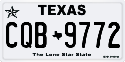 TX license plate CQB9772