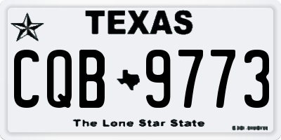 TX license plate CQB9773