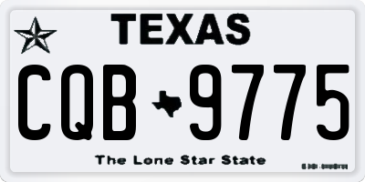 TX license plate CQB9775