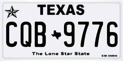 TX license plate CQB9776