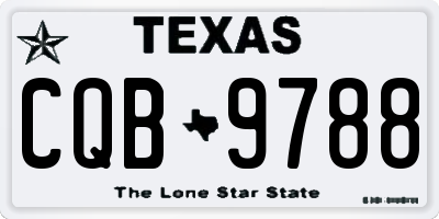 TX license plate CQB9788