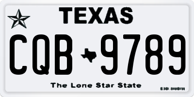 TX license plate CQB9789