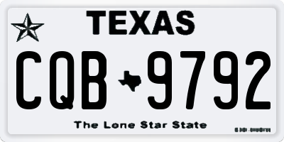 TX license plate CQB9792