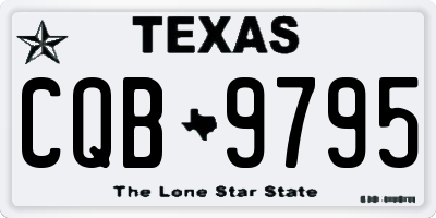 TX license plate CQB9795