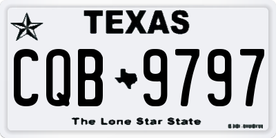 TX license plate CQB9797