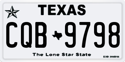 TX license plate CQB9798