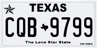 TX license plate CQB9799