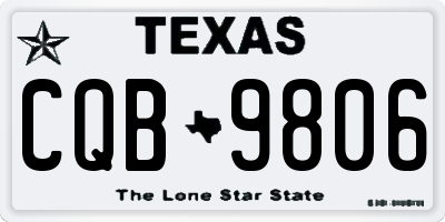 TX license plate CQB9806